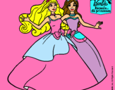Dibujo Barbie y su amiga súper felices pintado por Rosana04
