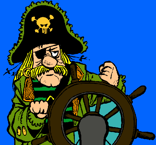 Dibujo Capitán pirata pintado por seba74