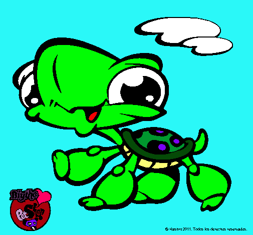 Dibujo Tortuga Littlest Pet Shop pintado por copit