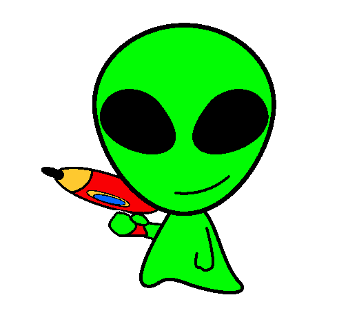 Dibujo Alienígena II pintado por prato