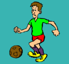 Dibujo Jugador de fútbol pintado por pablino
