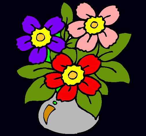 Dibujo Jarrón de flores pintado por Brujitaa