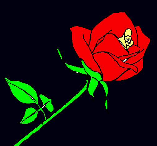 Dibujo Rosa pintado por Brujitaa