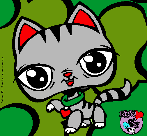 Dibujo Gatito Littlest Pet Shop pintado por vichu