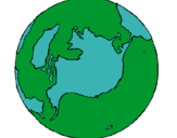 Dibujo Planeta Tierra pintado por maikol