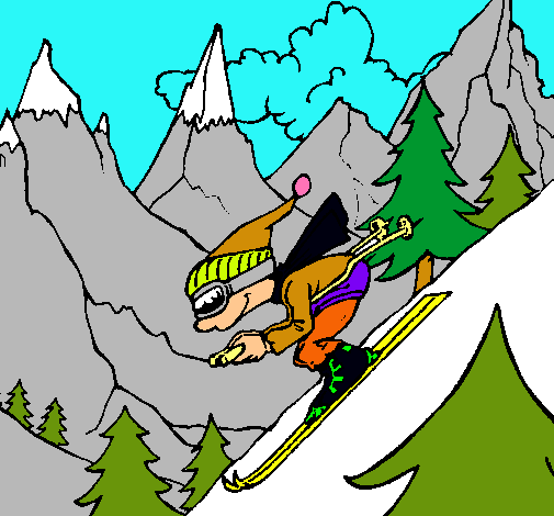 Dibujo Esquiador pintado por juansanti