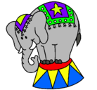 Dibujo Elefante actuando pintado por sandyyyyy