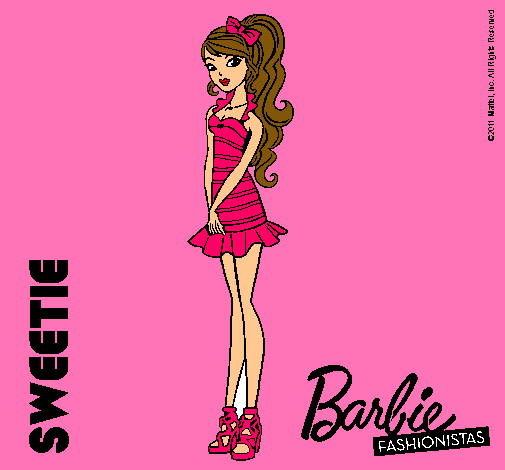 Dibujo Barbie Fashionista 6 pintado por JASLIN