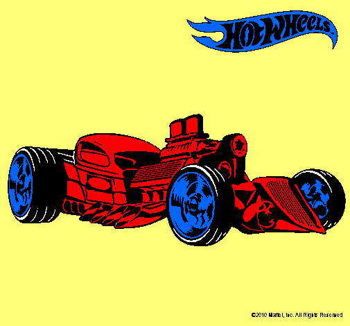 Dibujo Hot Wheels 10 pintado por Larabel