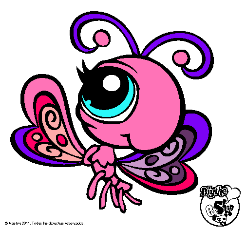 Dibujo Mariposa Littlest Pet Shop 2 pintado por ness 