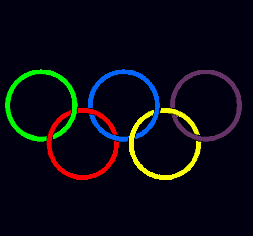 Dibujo Anillas de los juegos olimpícos pintado por mirtix
