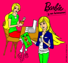 Dibujo Barbie y su hermana merendando pintado por marturra