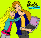 Dibujo El nuevo portátil de Barbie pintado por Lucia20