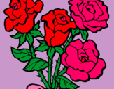 Dibujo Ramo de rosas pintado por TIGRELUNA1