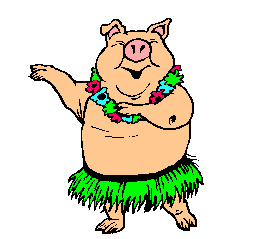 Dibujo Cerdo hawaiano pintado por AiiNhOiTaH