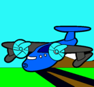 Dibujo Avión con aspas pintado por MatiasIsr