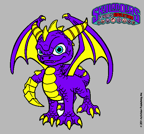 Dibujo Spyro pintado por vichu