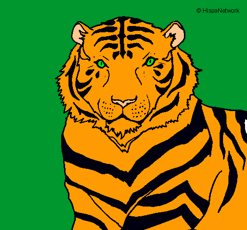 Dibujo Tigre pintado por zombieda26