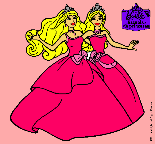 Dibujo Barbie y su amiga súper felices pintado por aleyjustin