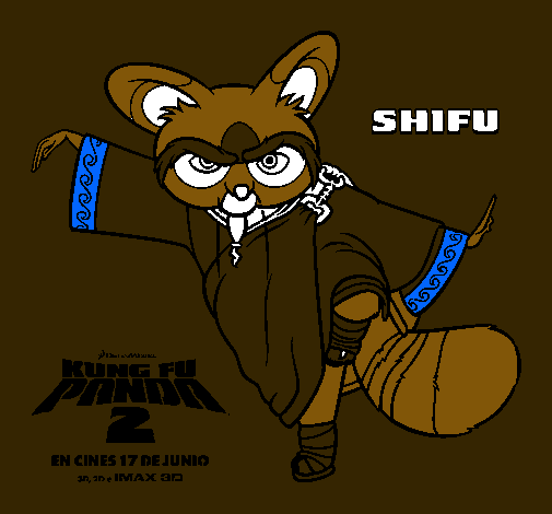 Dibujo Shifu pintado por sensey