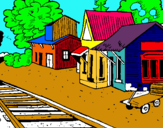 Dibujo Estación de tren pintado por vitucho