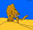 Dibujo Tigre con afilados colmillos pintado por grrrrrrrrrrr