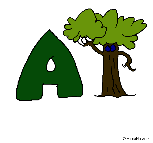 Dibujo Árbol pintado por azae