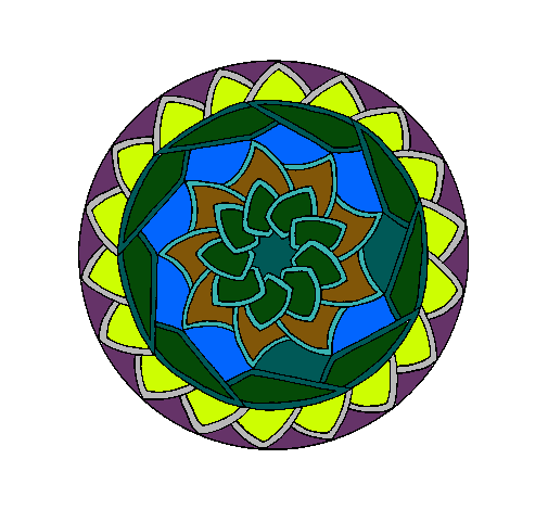 Dibujo Mandala 1 pintado por JavierAMG