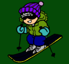 Dibujo Niño esquiando pintado por dididididi