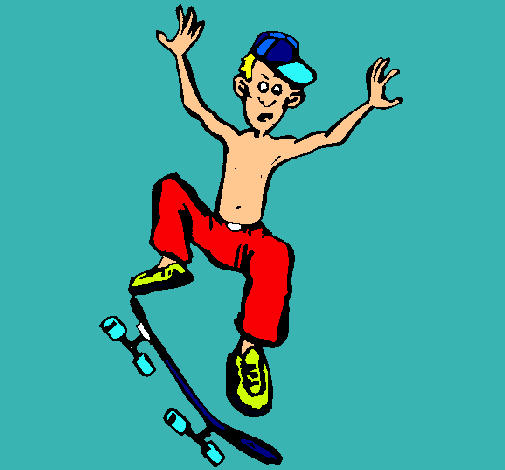 Dibujo Skater pintado por eldidak