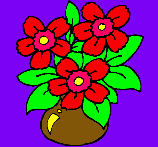 Dibujo Jarrón de flores pintado por melany123