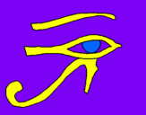 Dibujo Ojo Horus pintado por carly620
