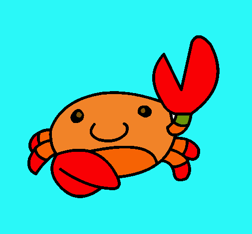 Dibujo Acuarel el cangrejo pintado por valeria_v