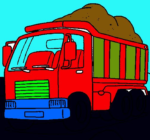 Dibujo Camión de carga pintado por sebhitta