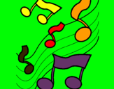 Dibujo Notas en la escala musical pintado por PIRIPITIFLAU