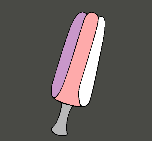 Dibujo Helado de dos sabores pintado por danielito2