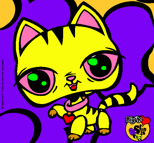 Dibujo Gatito Littlest Pet Shop pintado por gitico2003