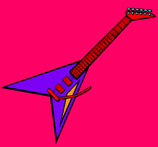 Dibujo Guitarra eléctrica II pintado por magoca