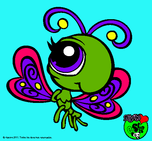 Dibujo Mariposa Littlest Pet Shop 2 pintado por Maytejo