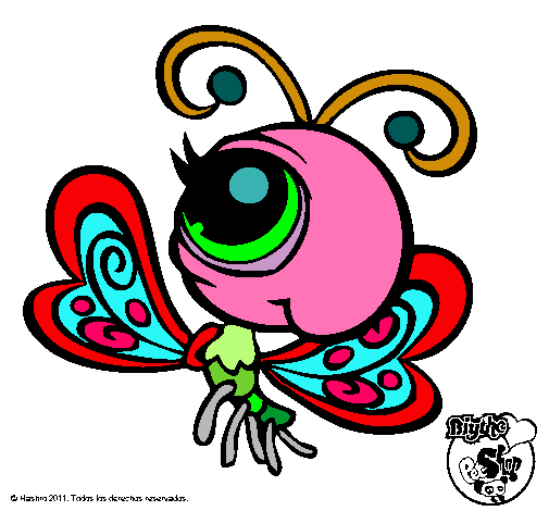 Dibujo Mariposa Littlest Pet Shop 2 pintado por iriana