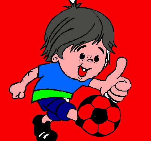 Dibujo Chico jugando a fútbol pintado por vitucho
