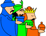 Dibujo Los Reyes Magos 3 pintado por lolokg