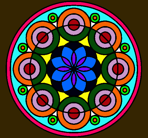 Dibujo Mandala 35 pintado por joaneta