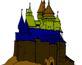 Dibujo Castillo medieval pintado por lkjhgsffdee