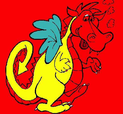 Dibujo Dragón ahumado pintado por Brujitaa