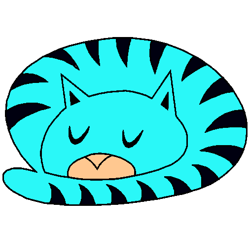 Dibujo Gato durmiendo pintado por JavierAMG