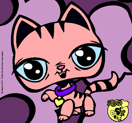 Dibujo Gatito Littlest Pet Shop pintado por agoszacha