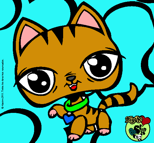 Dibujo Gatito Littlest Pet Shop pintado por mojarroide