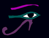 Dibujo Ojo Horus pintado por fera