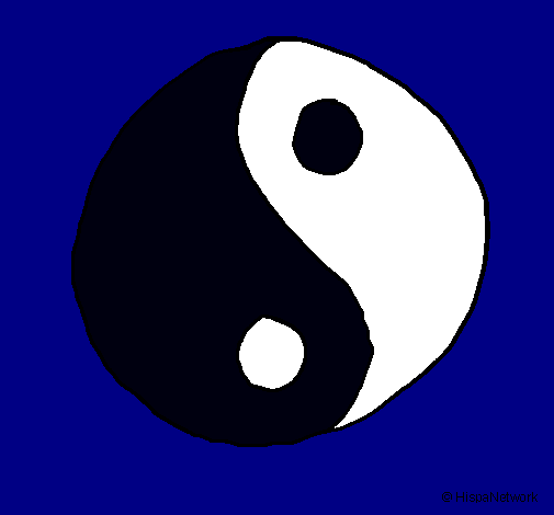 Dibujo Yin yang pintado por lamenda